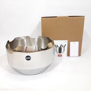 ALESSI NOE STAINLESS STEEL WINE COOLER/BUCKET BY GIULIO LACCHETTI NEW IN BOX